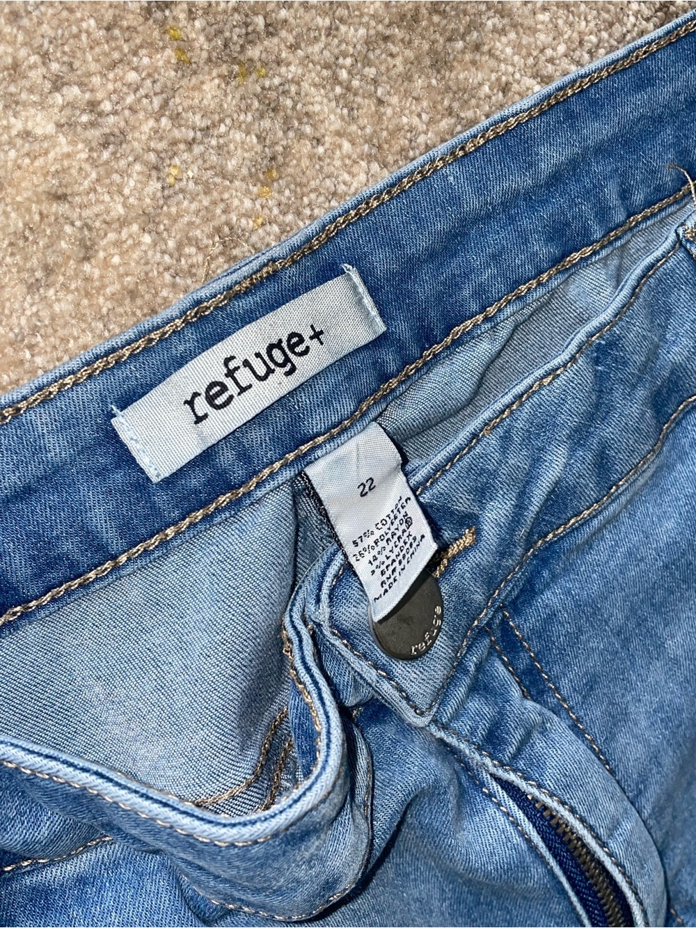 refuge Light Blue skinny Women's Jeans size 22 plus size - Picture 4 of 6